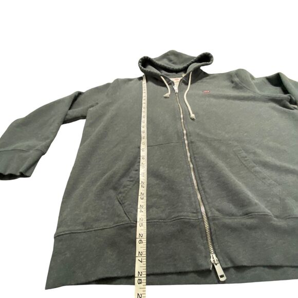 Levi's Men Original Housemark Zip Up Gray  Hoodie XL - Picture 3 of 5